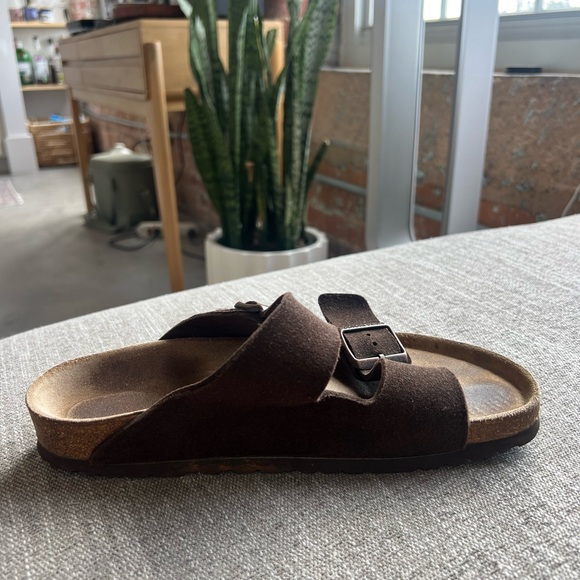 Birkenstock Arizona Brown Suede Soft Footbed Sandals, Sz EU 39 - Picture 5 of 5